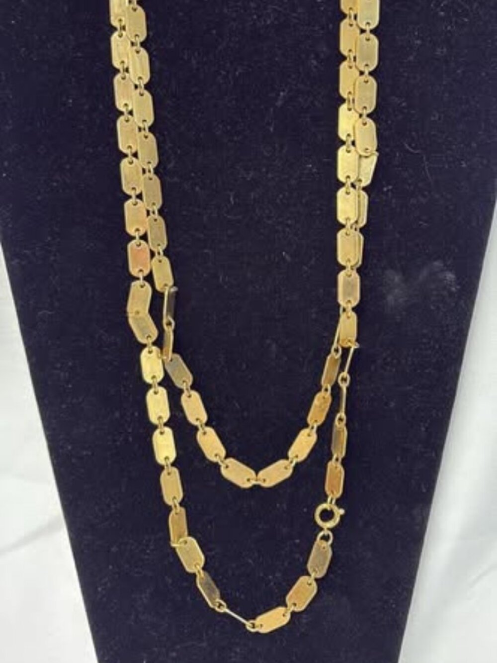 46" Goldtone Flat Necklace